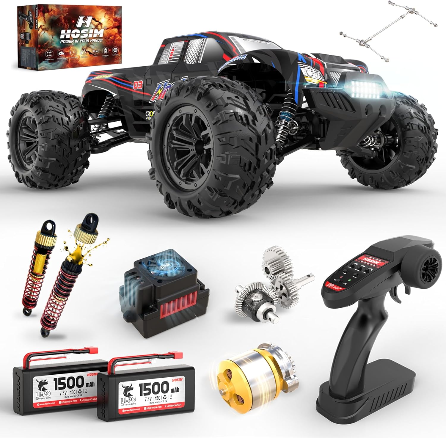 Camion monstre RC sans balais  - Rc Hobby Grade Monster Truck avis et prix